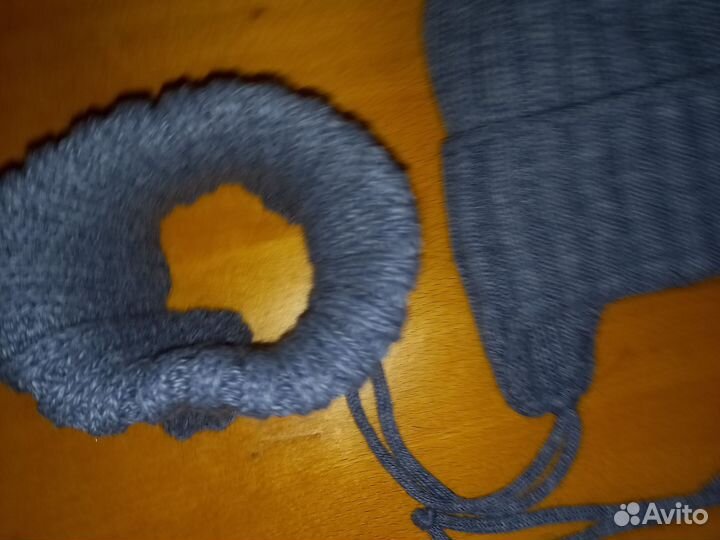 Шапка с помпоном и снуд