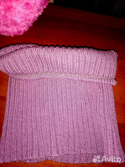 Шапка женская вязаная со снудом