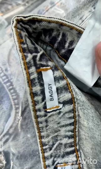 Джинсы Zara Flared Baggy Jeans Синие