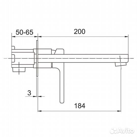 Встраиваемый смеситель для раковины Gappo G1017-19