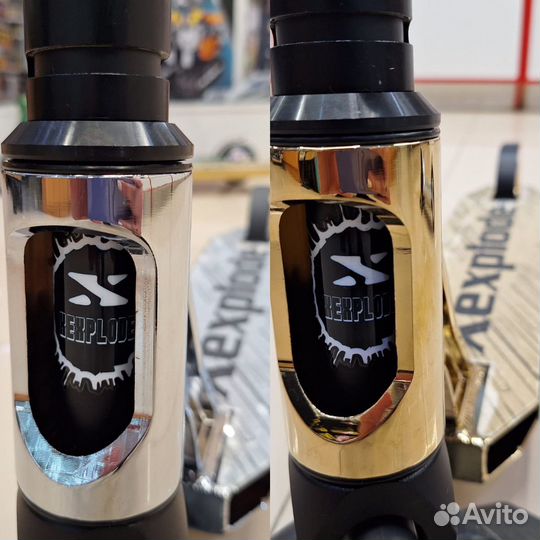 Трюковой самокат хром