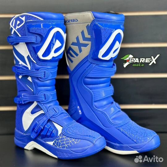 Мотоботы Acerbis x-team blue/White размер 41