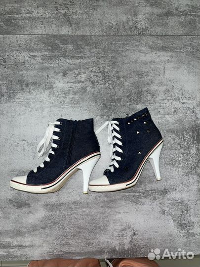 Ботильоны кеды на каблуке