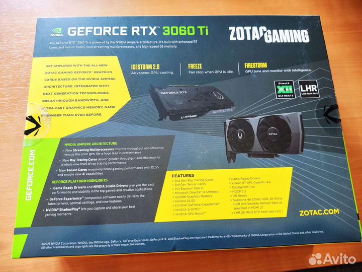 Видеокарта RTX Zotac 3060ti 8gb
