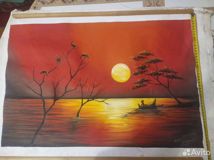 Картина со Шри Ланки на холсте 70 х 45 см