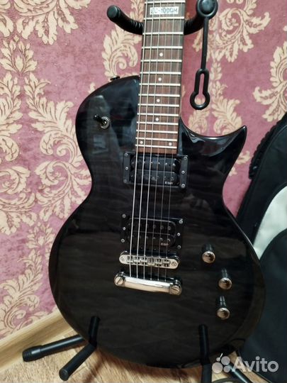 Электрогитара ESP LTD EC 100 QM чехол и провод