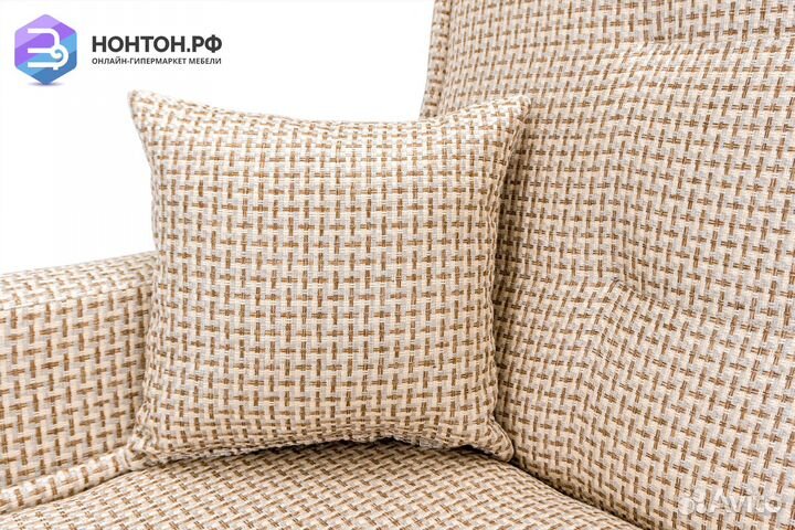 Диван книжка Лондон-2 рогожка микс бежевая