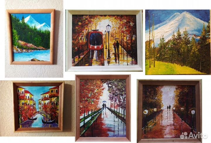 Картины-миниатюры на заказ на холсте маслом