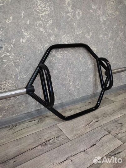 Гриф для становой тяги, трэп-гриф, гриф