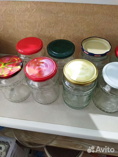 Банки стеклянные 0,8л., 0,5 л., 1л., 1,2 - 1,3 л