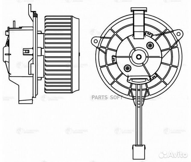 Э/вентилятор отоп. для а/м Chevrolet Orlando (10)