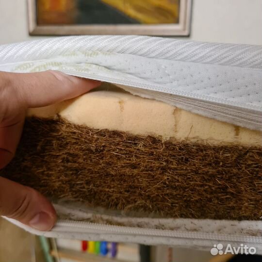 Матрас детский 120 на 60 (кокос 6см и латекс 3см)