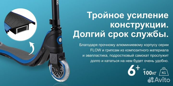 Самокат для подростков globber flow 125