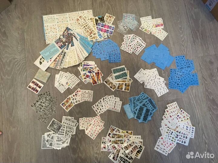 Слайдеры - наклейки на ногти новогодние, надписи