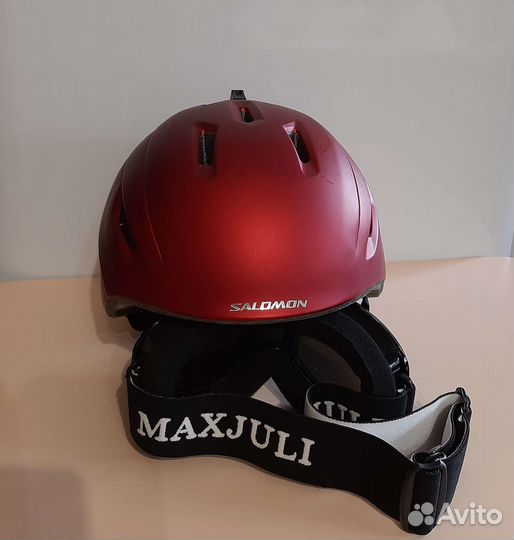 Шлем горнолыжный Salomon и очки