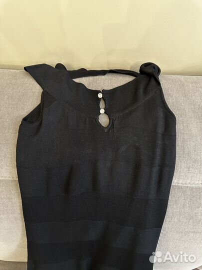Черное платье стрейч размер S