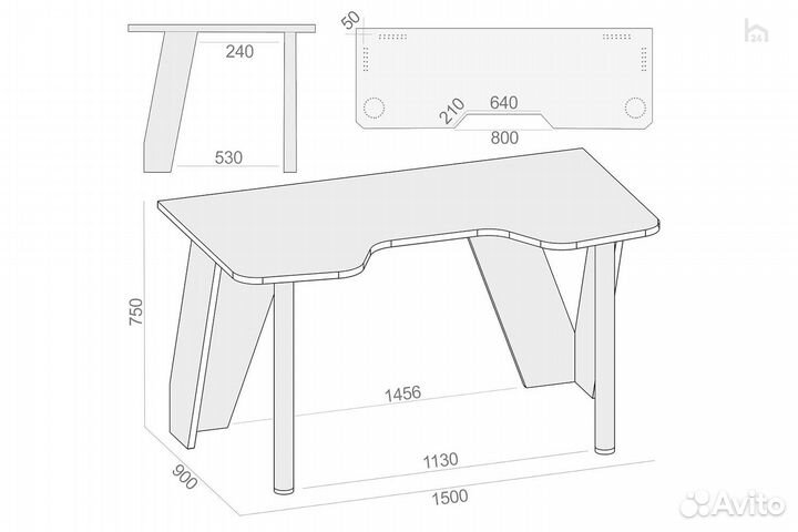 Стол компьютерный кст-116