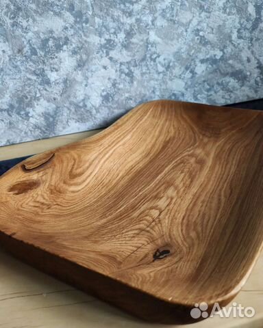 Чаша для подачи шашлыка, плова из цельного дуба