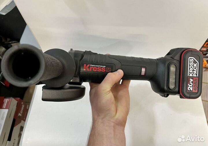 Болгарка ушм kress KU801 20V 4,0Ач аккумуляторная