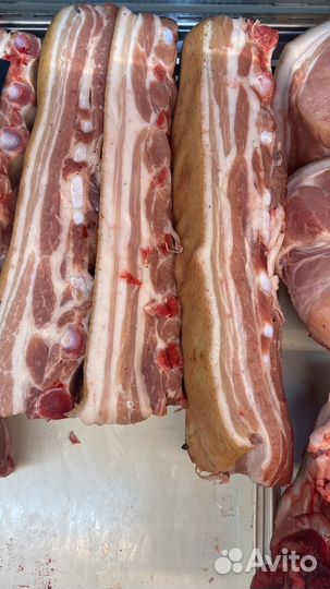 Свежая домашняя свинина сало 5+
