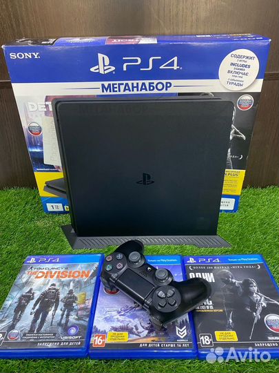 PS4 Slim 1tb +1.5 мес Extra (Магазин)