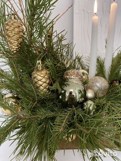 Новогодняя композиция на стол