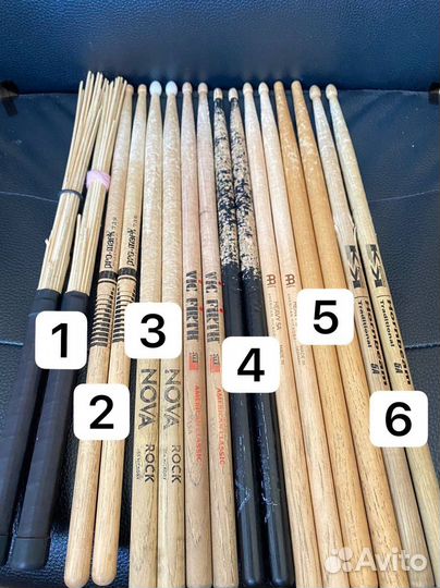 Барабанные палочки в ассортименте