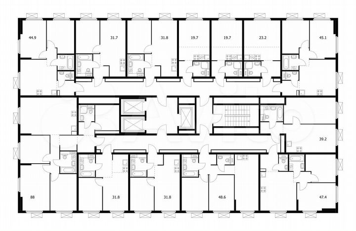 1-к. квартира, 31,8 м², 24/25 эт.
