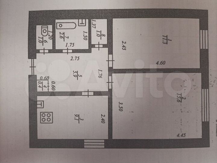 2-к. квартира, 46,9 м², 2/9 эт.