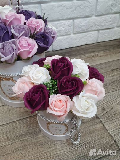 Букет из мыльных роз