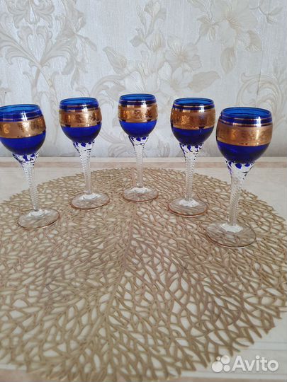 Хрустальные бокалы, 2 вида,рюмочки