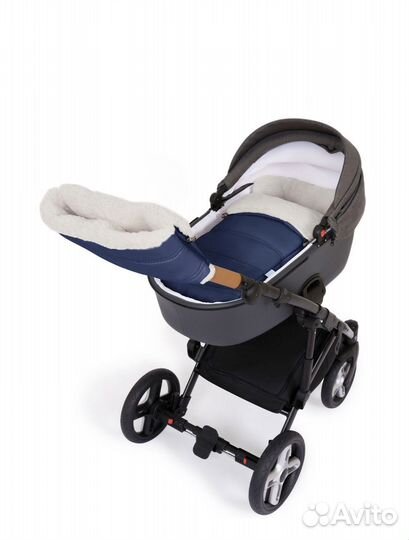 Зимний конверт в коляску до 3 лет на овчине