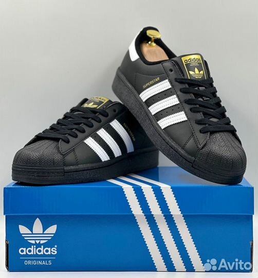 Мужские кроссовки Adidas Superstar Black