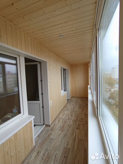 Отделка балкона, остекление