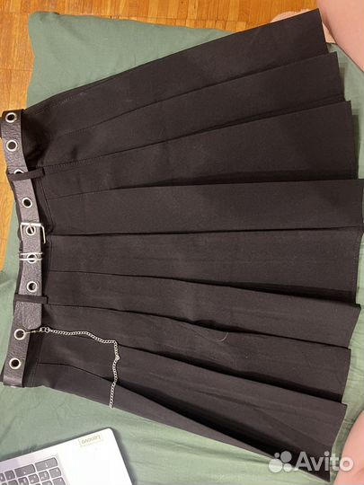 Черная мини-юбка 48