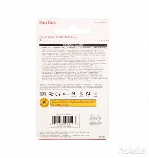 USB Flash накопитель 32GB SanDisk Cruzer #55017