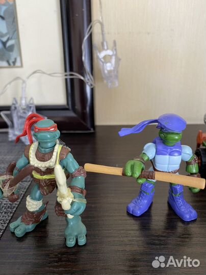 Черепашки-ниндзя с машиной Багги,подарок человечек