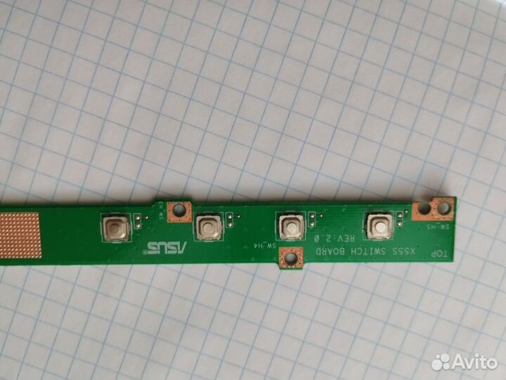 X55S switch board кнопка включения ноутбук asus