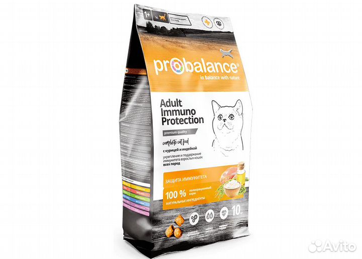 ProBalance для кошек с курицей и индейкой 10 кг