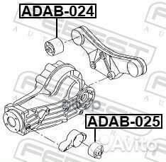 Adab-025 сайлентблок редуктора Audi A6, VW Pas