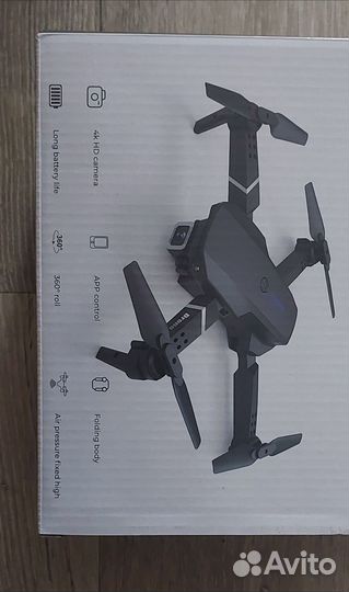 Дрон E88 Pro, черный- 2 камеры