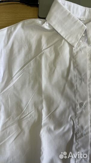 Рубашка белая оверсайз для девочки школьная