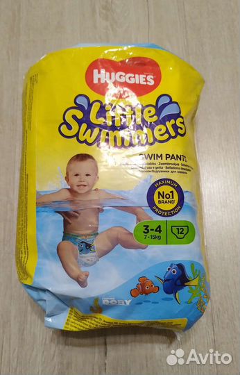 Подгузники для плавания huggies