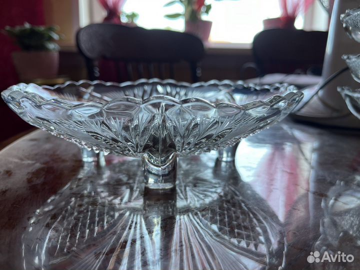 Ваза для фруктов на ножке СССР