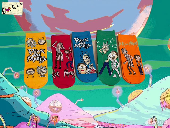 Забавные носочки с принтами, мужские и женские