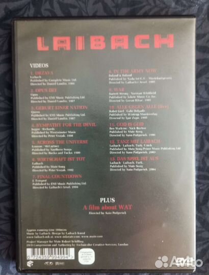 Dvd Laibach; The Mamas & The Papas