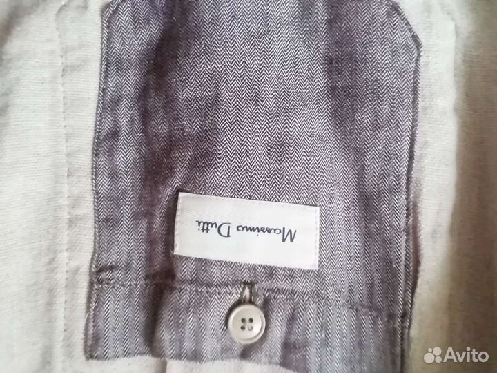 Льняной мужской пиджак и рубашка massimo dutti