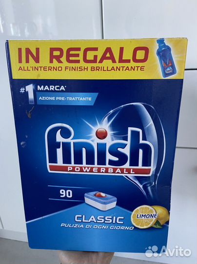 Таблетки для посудомоечных машин финиш 90 штук