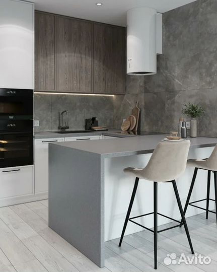 Кухня новая по индивидуальному проекту