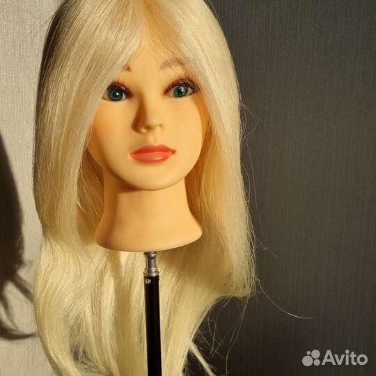 Голова манекен натуральные волосы